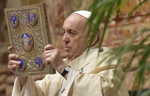 Pope Francis offers Mass in St. Peter's Basilica on Easter Sunday April 4, 2021. Credit: Vatican Media.